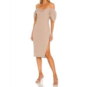 ashleigh stretch cotton cargo mini dress in khaki beige ELEMENTS MINI DRESS - BEIGE - M - Women's Women's Dresses - Lioness Fashion main image 1